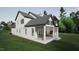 Stylish home featuring a rear porch, large windows and architectural design elements at 3301 Dell Dr, Raleigh, NC 27609