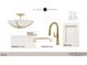 Scullery design featuring honey bronze finishes and a Carrara Roma countertop at 3301 Dell Dr, Raleigh, NC 27609