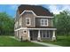 Charming two-story home with stone accents, inviting porch, and neutral colored siding at 2404 Adrift Rd, Fuquay Varina, NC 27526