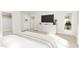 Relaxing main bedroom with a dresser, TV, and a view into an ensuite bathroom at 2404 Adrift Rd, Fuquay Varina, NC 27526