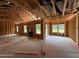 Spacious living room with framing nearly complete and lots of natural light at 375 Graham Rd, Cameron, NC 28326