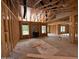 Living room framing showing lots of natural light and fireplace to be at 375 Graham Rd, Cameron, NC 28326