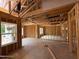 Spacious living room with framing nearly complete and lots of natural light at 375 Graham Rd, Cameron, NC 28326