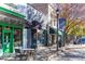 Quaint street view with local businesses, awnings, and outdoor seating, reflecting a vibrant downtown scene at 113 S Ennis St, Fuquay Varina, NC 27526