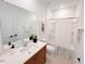 Clean bathroom with a shower-tub combo and vanity with ample counter space at 2126 Opulent Oaks Ln # 14, Durham, NC 27713