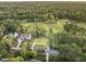 Aerial view of a luxury homesite in a lush, green community with mature trees at 7000 North Ridge Dr, Raleigh, NC 27615