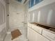 Under-construction bathroom showcasing a new shower and vanity at 7000 North Ridge Dr, Raleigh, NC 27615