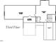 A detailed floor plan of the third floor showcasing unfinished storage, mechanical, and study areas at 7000 North Ridge Dr, Raleigh, NC 27615