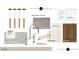 An island kitchen design featuring a farmhouse sink, mixed metal finishes and custom cabinets at 7000 North Ridge Dr, Raleigh, NC 27615