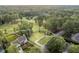 Aerial view of a lovely lot with a beautiful treed boundary ready for your custom home at 7000 North Ridge Dr, Raleigh, NC 27615
