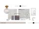 Powder room featuring victoria silver countertop, slab door cabinet finish, and mixed metal finishes at 7000 North Ridge Dr, Raleigh, NC 27615
