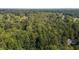 Aerial view showcasing expansive wooded lot and home at 118 W Silver Belle Dr, Zebulon, NC 27597