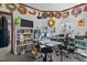 Bright home office features built-in shelving and ample workspace at 118 W Silver Belle Dr, Zebulon, NC 27597