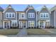 Charming townhomes with varied color schemes, well-manicured lawns, and inviting front entrances at 3181 Mission Olive Pl # 346, New Hill, NC 27562