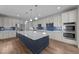 Kitchen featuring an island with countertop, stainless appliances, and custom cabinets at 5554 Lake Vista Ct, Rocky Mount, NC 27803