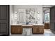 Elegant bathroom with double vanity and marble accents at 143 High Ridge Ln, Pittsboro, NC 27312