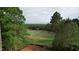 Elevated view of a lush green golf course with trees and distant homes at 143 High Ridge Ln, Pittsboro, NC 27312