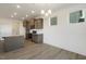 Dining area with kitchen view and access to patio at 182 Ford Meadows Dr, Garner, NC 27529