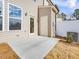 Private back patio with exterior access and storage at 40 Lavender Ln, Clayton, NC 27520