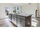 Modern kitchen with gray cabinets, stainless steel appliances and quartz countertops at 40 Lavender Ln, Clayton, NC 27520