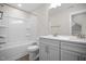 Bathroom with double vanity, tub, and shower at 1078 Gibson House Dr, Burlington, NC 27215