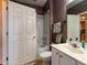 Cozy bathroom with neutral tones, white cabinets, and a shower-tub combination for relaxation at 1001 Hillsborough St # 304, Raleigh, NC 27603