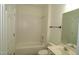 Clean bathroom featuring a tub and shower combination and a single vanity at 1001 Hillsborough St # 304, Raleigh, NC 27603
