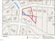 Aerial view of the property lines at 3615 Octavia St, Raleigh, NC 27606