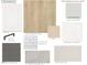 Interior finish materials display featuring flooring, tiling, countertops, paint, and cabinet hardware at 443 Ravensworth Dr, Garner, NC 27529