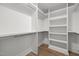 This walk-in closet offers custom shelving and storage options to maximize space at 3723 Bellevue Rd, Raleigh, NC 27609