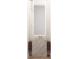 Elegant powder room with marble sink, stylish vanity, and modern pendant lighting at 504 Colvard Woods Way Way, Durham, NC 27713