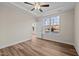 Spacious bedroom with hardwood floors and large windows at 806 Pryor St # 50, Mebane, NC 27302