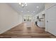 Modern kitchen with white cabinets, granite countertops, and an island at 806 Pryor St # 50, Mebane, NC 27302