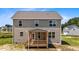 Back of a two-story house with a covered back porch at 15 Diamond Creek Dr, Zebulon, NC 27597