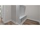 Mudroom features a built-in bench, storage cubes and coat hooks at 35 Diamond Creek Dr, Zebulon, NC 27597