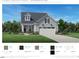 Exterior selections for a home with stone accents, siding, and a garage door at 2281 Abbeyhill Dr # 136, Raleigh, NC 27610