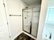 Contemporary shower with glass door, tiled walls, and modern fixtures, for a spa-like experience at 320 Bishop Ln, Sanford, NC 27330