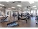 Fully equipped gym with weight machines and cardio equipment for a complete workout at 1829 Hydrangea Way, Fuquay Varina, NC 27526