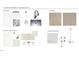 A home design scheme showing the proposed kitchen, flooring, and bathroom material and color selections at 1829 Hydrangea Way, Fuquay Varina, NC 27526