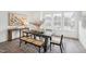 Bright dining room features a large window, modern table, and stylish decor at 2007 Opulent Oaks Ln # 24, Durham, NC 27713