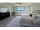 Comfortable bedroom with view, natural light, and neutral tones at 225 Bering Cir, Angier, NC 27501