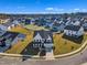 Aerial view of house and surrounding community at 616 Silver Comet Dr, Knightdale, NC 27545