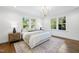 Main bedroom with hardwood floors and a large window at 909 N Gregson St, Durham, NC 27701