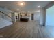Spacious living room opens to dining and kitchen area at 111 Demascus Way # 021, Four Oaks, NC 27524
