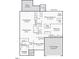 First floor plan showcasing a spacious layout with multiple bedrooms and a two-car garage at 3016 Old Craig Trail, Mebane, NC 27302