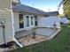 Private patio with stone and small garden at 3016 Old Craig Trail, Mebane, NC 27302