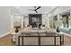 Beautifully staged living room featuring a sleek fireplace and modern decor at 662 Manchester Dr, Raleigh, NC 27609