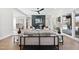 Bright living room features a modern fireplace, large sliding glass doors, and comfortable seating at 662 Manchester Dr, Raleigh, NC 27609