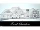 Detailed blueprint showcasing the front elevation of this stunning, upscale residence at 3105 Cone Manor Ln, Raleigh, NC 27613