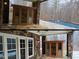 This patio has a wood-trimmed sauna next to a pool at 3105 Cone Manor Ln, Raleigh, NC 27613